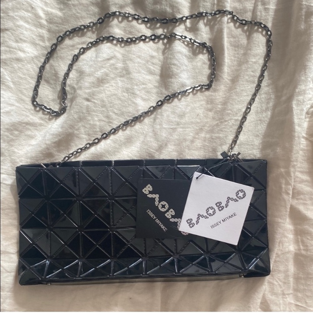 Issey Miyake Black Geometric Clutch